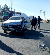 عدم رعایت حق تقدم و سرعت غیر مجاز حادثه ساز شد