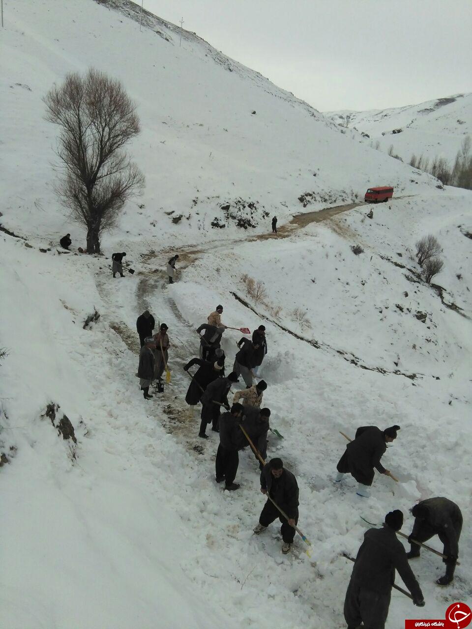 برف روبی جاده روستایی + عکس