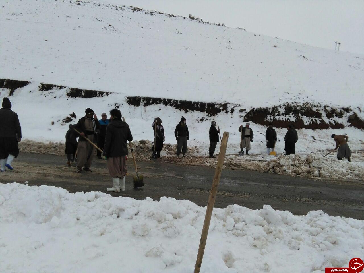 برف روبی جاده روستایی + عکس
