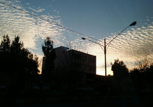 بازی ابرها در آسمان شیراز + تصاویر