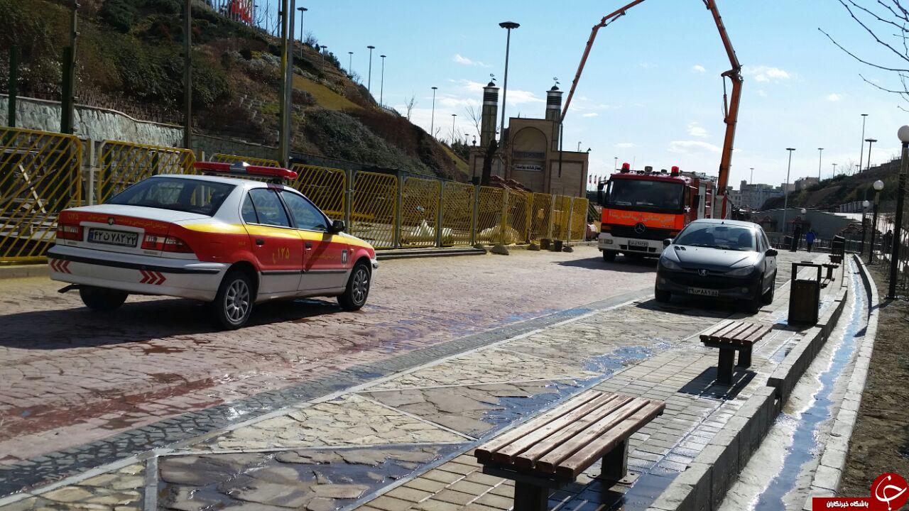آتش سوزی در بوستان نهج البلاغه + عکس