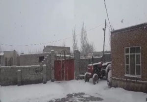 بارش زیبای برف در میاندوآب + فیلم