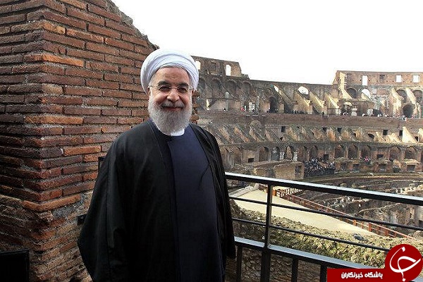 سلفی روحانی در میدان گلادیاتورها/بروسلی و فرزندش/ضرغامی در آمریکا