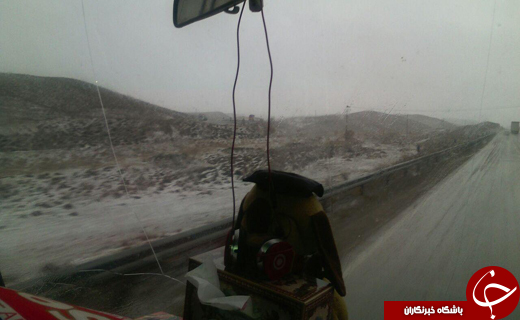 بارش برف در سمنان+تصاویر