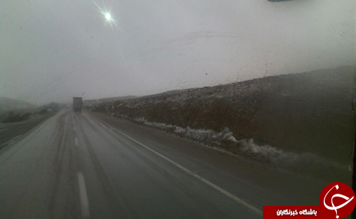 بارش برف در سمنان+تصاویر