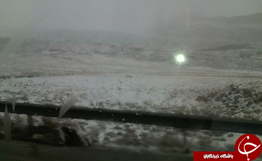 بارش برف در سمنان+تصاویر