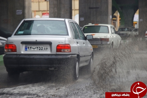 بارش باران و برف در استان سمنان + تصاویر