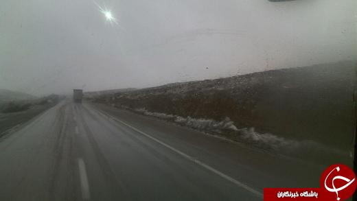بارش باران و برف در استان سمنان + تصاویر