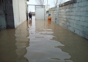 بالا آمدن آب در روستای گالش&zwnj;کلا + تصاویر