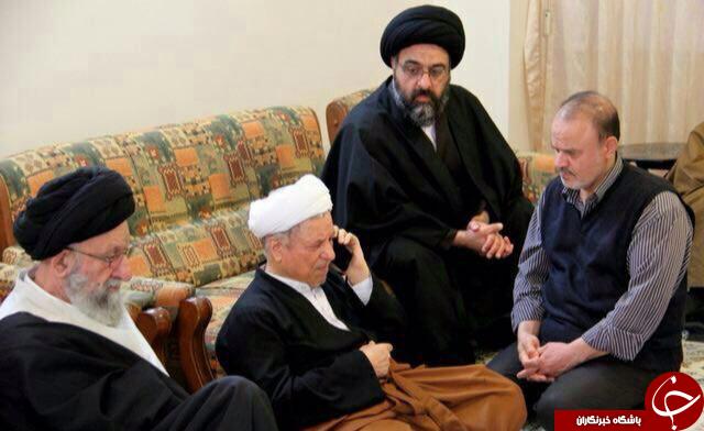 آيت الله هاشمي در لحظه دریافت خبر ارتحال آیت الله واعظ طبسی