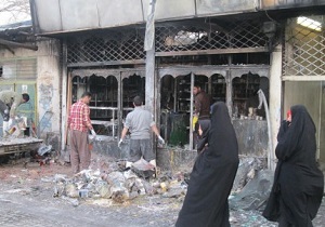 آتش گرفتن مغازه در اقبالیه