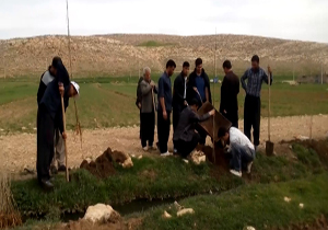 روز درختکاری در روستای میر عزیزی شیان + فیلم
