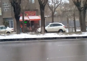 منظره زیبا از بارش برف + فیلم