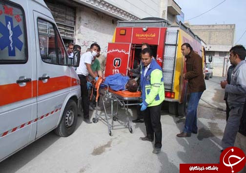 آتش سوزی در یک ساختمان منجر به سوختگی دو نفر شد + تصاویر