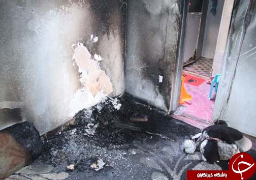 سه مجروح بر اثر آتش سوزی خودرو در حیاط منزل + تصاویر