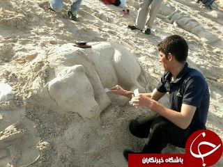 مجسمه زیبا از جنس ماسه بادی+ تصاویر