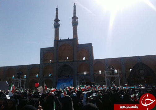 عارف همسفر رییس جمهور به یزد +تصویر