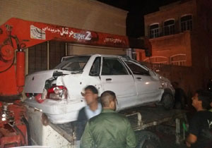 واژگونی پراید به علت پرتاب نارنجک در چاه + فیلم