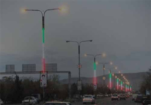 تجهیز خیابان های جهرم به 200 پرچم ال ای دی