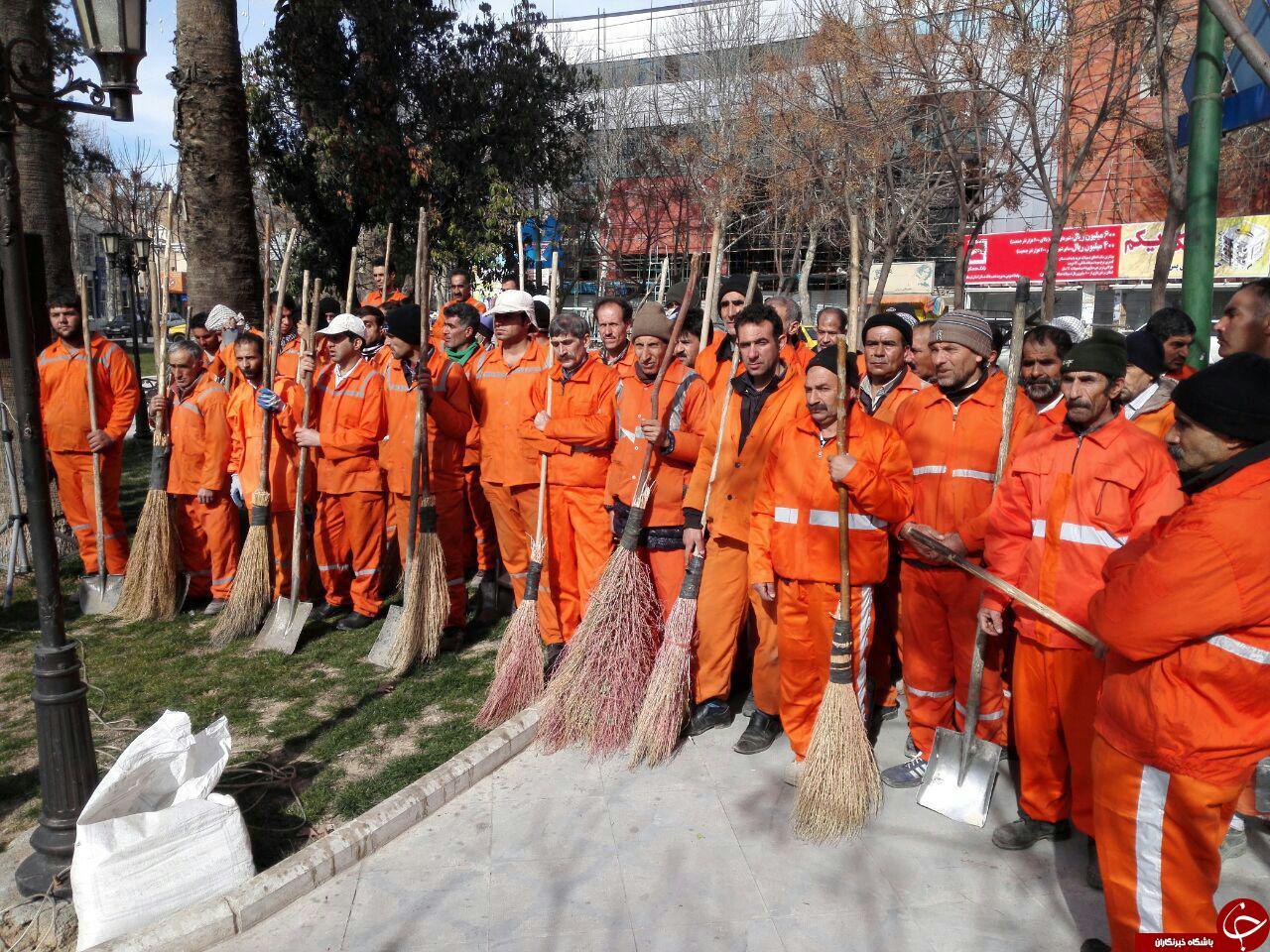 بی احترامی به رفتگران زحمتکش + تصاویر