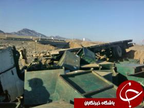 یک کشته وسه مجروح بر اثر واژگونی تریلر در میامی +تصاویر