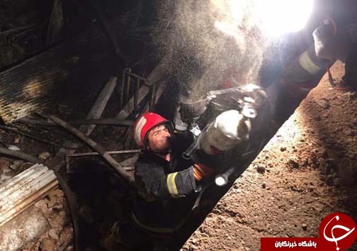 انبار در محاصره آتش + تصاویر
