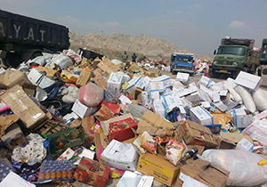 معدوم سازی 40تن کالاهای مکشوفه قاچاق در مشهد