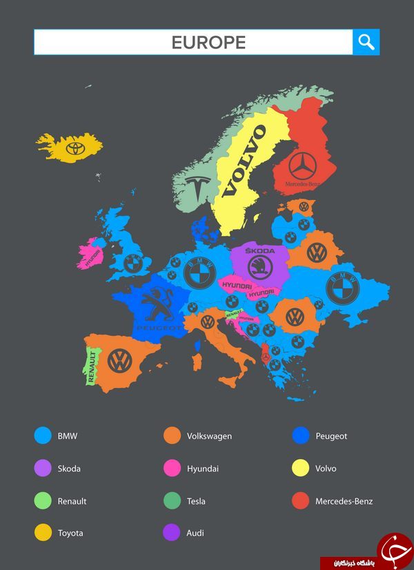 بیشترین جستجوی تویوتا و بی ام و در گوگل +تصاویر
