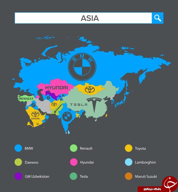 بیشترین جستجوی تویوتا و بی ام و در گوگل +تصاویر