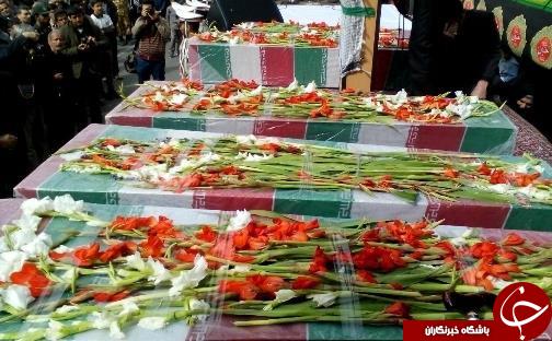 تشییع پیکر 5 شهید گمنام در بیرجند+تصاویر