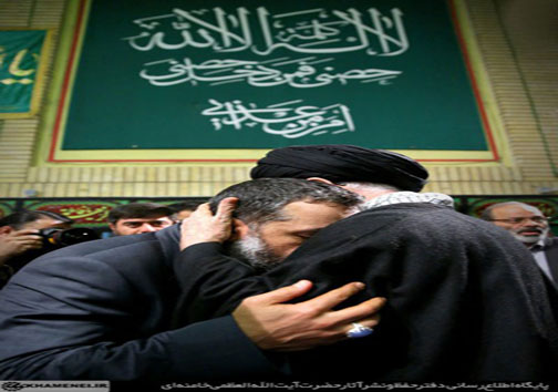 عکس: مداح اهل بیت در کنار رهبر انقلاب