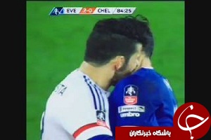 فیلم گاز گرفتن گردن گرت برى توسط ديگو كوستا در ديدار چلسى و اورتون