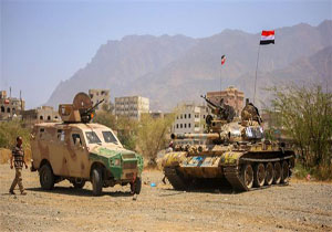 انهدام یک تانک سعودی در یمن