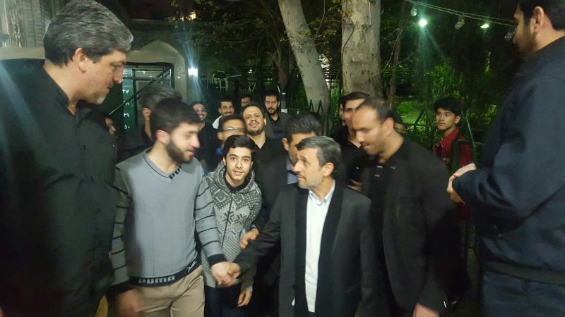 احمدی نژاد از مسجد مجد تا حسینیه امام خمینی (ره) + تصاویر