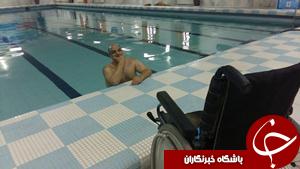 جانباز پرافتخار آذربایجان غربی 22 ساعت تمام شنا کرد