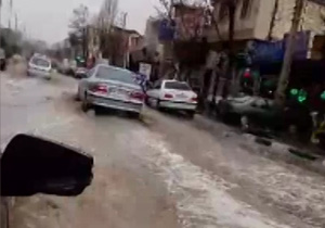 آبگرفتگی شدید در شهرستان دماوند + فیلم