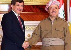 گفتگوی تلفنی مسعود بارزانی و داوود اوغلو درباره مبارزه با تروریسم