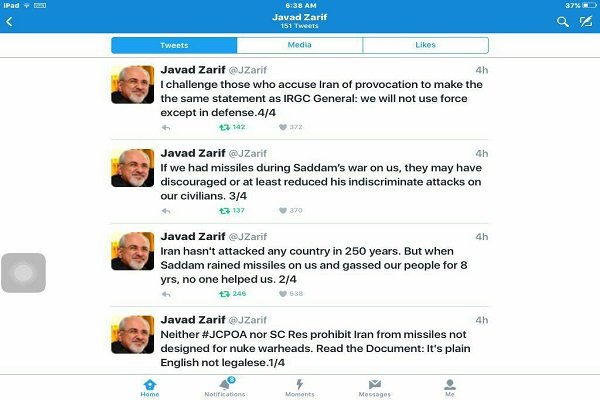 همنوایی ظریف با سردار سپاه: جز برای دفاع از زور استفاده نخواهیم کرد