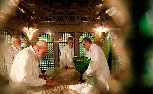 روضه منوره رضوی غبار روبی شد