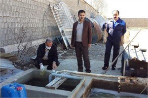 نمونه برداری از پساب خروجی واحدهای تولیدی و صنعتی در شهرستان بوکان