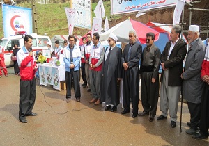 برپایی ایستگاه استقبال از مسافران نوروزی در شهرستان  پاوه