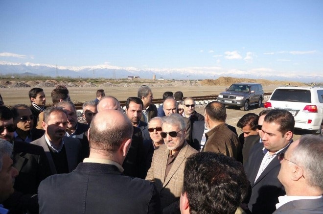 بازدید نوبخت از ریل گذاری راه آهن رشت _ قزوین