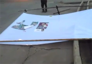 داربستی که با کمترین وزش باد سقوط کرد + فیلم