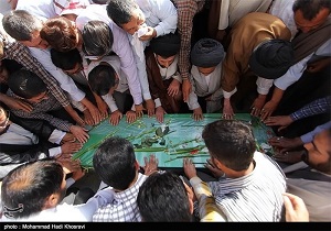 برپایی مراسم وداع دانشجویان قمی با پیکر شهید مدافع حرم