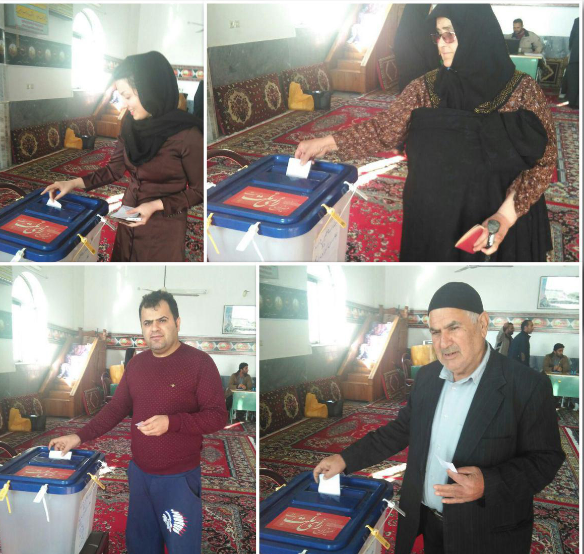 رأی دادن یک خانواده از دو نسل + تصاویر