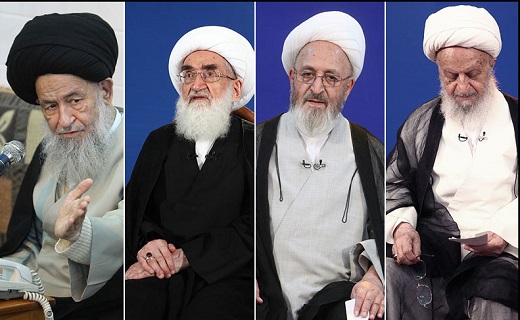 حضور جمعی از مراجع و علما پای صندق رای انتخابات هفت اسفند +تصاویر