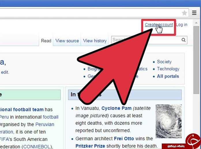 تنها در 1 دقیقه یک صفحه در wikipedia بسازید + آموزش تصویری