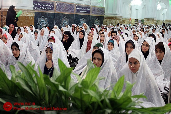 جشن ازدواج دانشجویان در حرم امام رضا علیه السلام + تصاویر