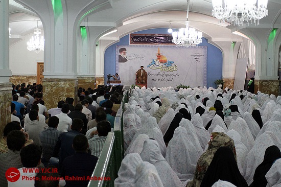 جشن ازدواج دانشجویان در حرم امام رضا علیه السلام + تصاویر