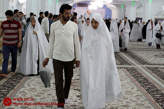 جشن ازدواج دانشجویان در حرم امام رضا علیه السلام + تصاویر